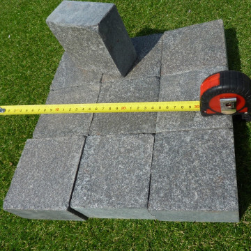 Брусчатка гранит Габбро-Диабаз 10*10*5 м.кв. полнопиленая термо обработанная